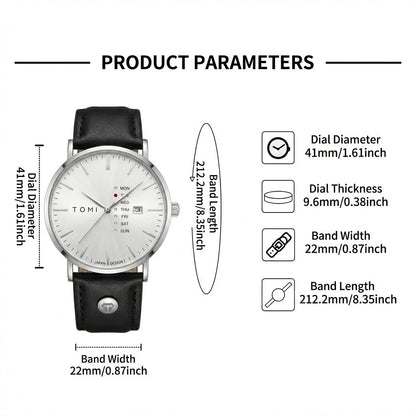 TOMI Prime Sleek Minimalist Quartz Watch