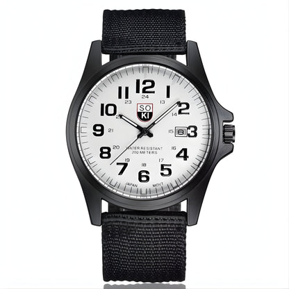 SOKI Army Green Man's Luxury Calendar Quartz Watch