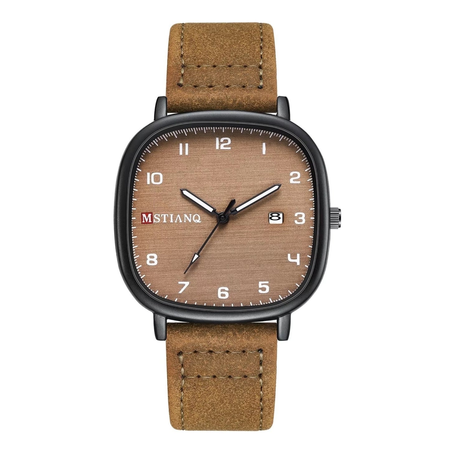 MSTIANQ Leather Strap Luxury Watch