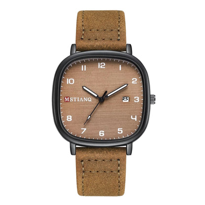 MSTIANQ Leather Strap Luxury Watch