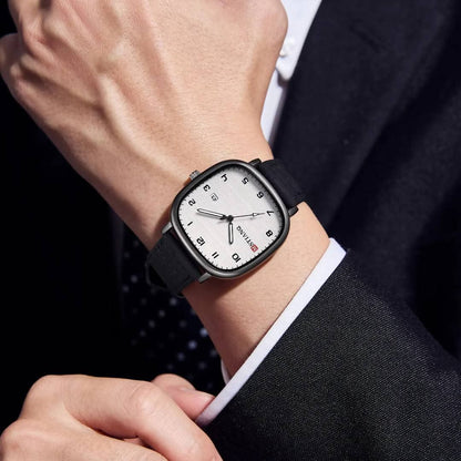 MSTIANQ Leather Strap Luxury Watch
