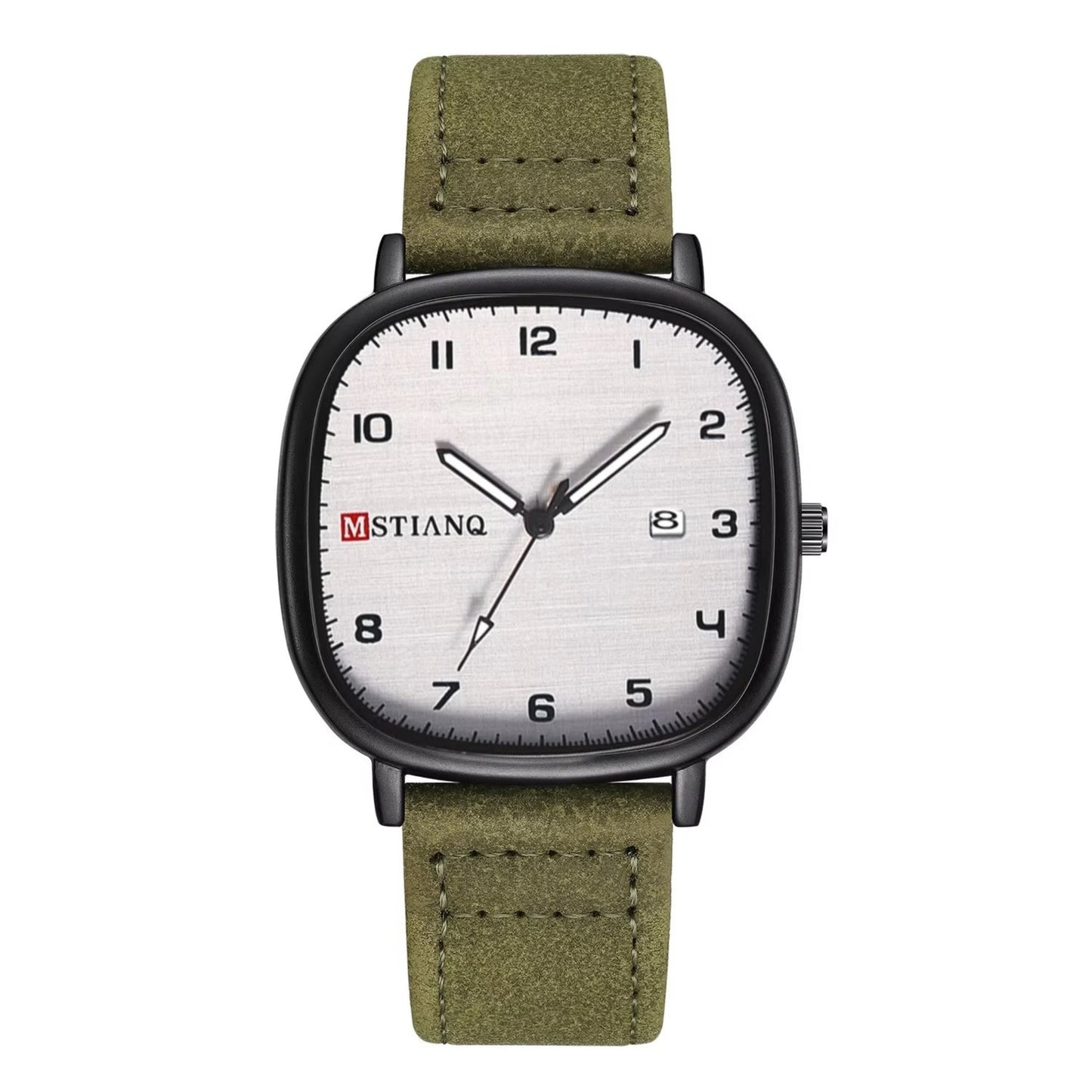 MSTIANQ Leather Strap Luxury Watch