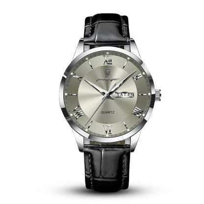 POEDAGAR IMPERIUM Luxury Leather Quartz Watch